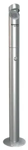 kerkmann Cendrier extérieur sur socle Pio, acier inoxydable