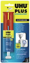 UHU Colle à deux composants plus adhérence rapide, 27 g