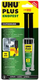 UHU Colle à 2 composants plus endfest, seringue à double