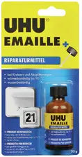 UHU Produit de réparation ÉMAIL, flacon à pinceau de 23 g