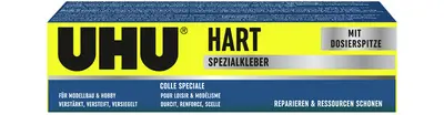 UHU Colle spéciale HART, avec solvants, tube de 35 g