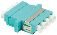 LogiLink Coupleur fibre, 2x LC-Duplex Quad, Multimode, vert