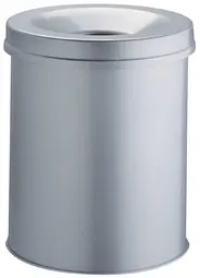 DURABLE Corbeille à papier SAFE, rond, 15 litres, gris