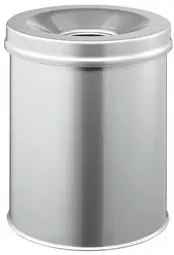 DURABLE Corbeille à papier SAFE, rond, 15 litres, argent