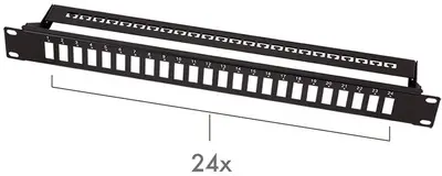 LogiLink Panneau de brassage fibres optiques 19", noir