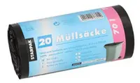 STARPAK Sac poubelle HDPE, 70 litres, noir