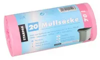 STARPAK Sac poubelle HDPE, 70 litres, pink