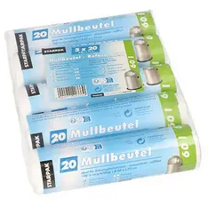 STARPAK Sac poubelle HDPE, 60 litres, blanc