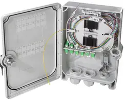 LogiLink Boîte d'épissure FTTH/FTTB, 24x LC/APC, équipée