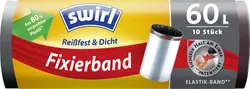swirl Sac poubelle, avec bande de fixation, 60 litres, noir