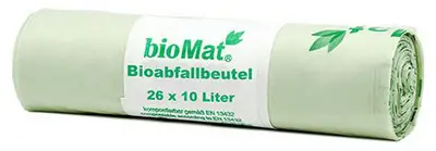bioMAT Sac compostable, 20 litres, vert