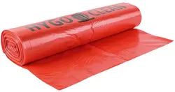 HYGOCLEAN Sac poubelle LDPE, 120 L, 45 microns, rouge