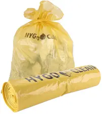 HYGOCLEAN Sac poubelle LDPE Light, 120 L, 40 microns, jaune
