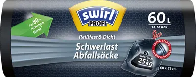swirl Profi Sac poubelle renforcé, 120 litres, noir
