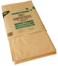 PAPSTAR Sac compostable, 240 litres, brun