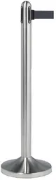 Securit Set de poteau d'accueil RETRACTABLE, chrome / gris