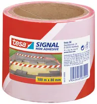 tesa Signal Bande de sécurité, non adhésif, rouge / blanc