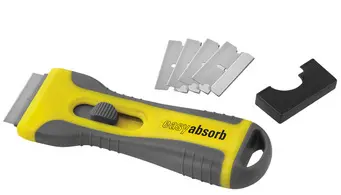 easyabsorb Grattoir à vitres, poignée softgrip, jaune/gris