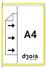 djois by tarifold Poche à pivot, A5, jaune