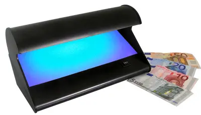 pavo Détecteur de faux billets "Money check UV", noir