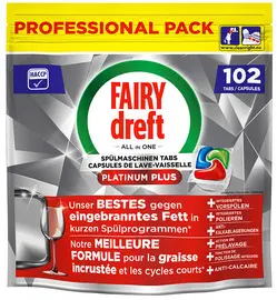 P&G Professional FAIRY Capsules lave-vaisselle Platinum Plus