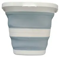 Linden Berg Seau, pliable, rond, 10 litres, pétrole/blanc