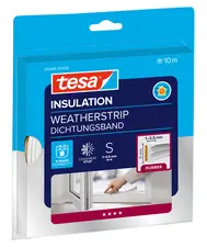 tesa INSULATION Ruban de calfeutrage S, 9 mm x 10 m, blanc