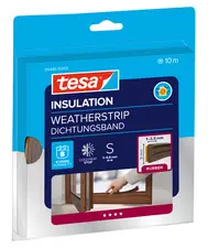 tesa INSULATION Ruban de calfeutrage S, 9 mm x 6 m, marron
