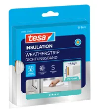 tesa INSULATION Ruban de calfeutrage, profil en I, blanc