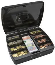 WEDO Caisse à monnaie avec serrure à combinaison, noir