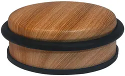 ALBA Butoir de porte, en acier, diamètre: 102 mm, effet bois