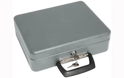 WEDO Coffret-caisse à monnaie standard, en tôle acier, gris