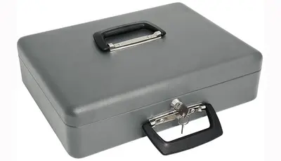 WEDO Coffret-caisse à monnaie Maxi, en tôle d'acier, gris