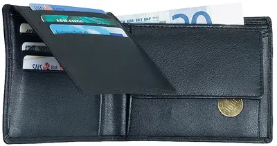 Alassio Portefeuille classique, cuir, noir