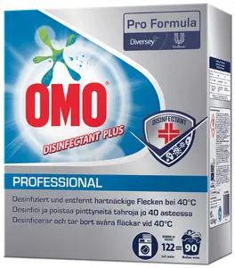 OMO Lessive en poudre Professional Disinfectant, 90 lavages