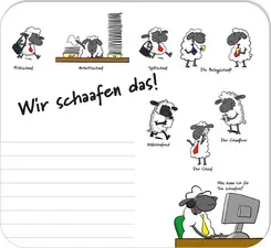 RNK Verlag Bloc tapis de souris "Wir schaafen das!