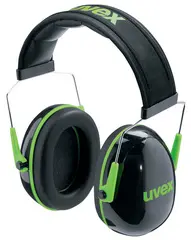 uvex Coquille anti-bruit K1, noir / vert