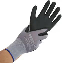 HYGOSTAR Gant à mailles fines Ergo Flex, M, gris/noir