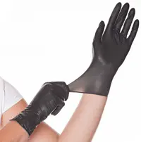 HYGOSTAR Gants latex "DIABLO", S, noir