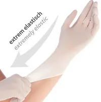 HYGOSTAR Gant en nitrile SAFE SUPER STRETCH, S, blanc