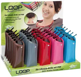 WEDO Lunettes de lecture LOOP, présentoir de 30, assorti