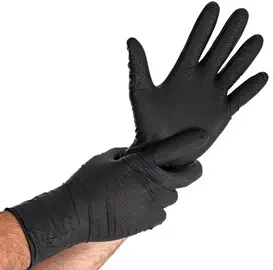 HYGOSTAR Gant en nitrile "POWER GRIP LONG", L, noir