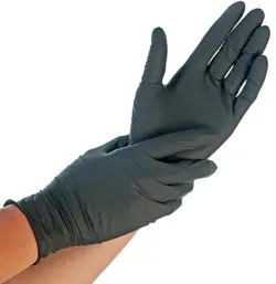 HYGOSTAR Gant nitrile EXTRA SAFE, XL, sans poudre, noir
