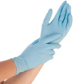 HYGOSTAR Gant nitrile CONTROL, XL, poudré, bleu