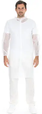 HYGOSTAR Blouse visiteur avec fermeture autoagrippante, L