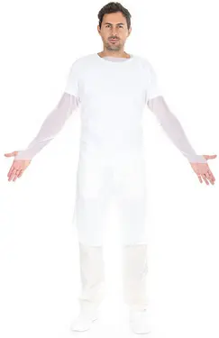 HYGOSTAR Blouse d'examen CPE avec trou pour le pouce, blanc