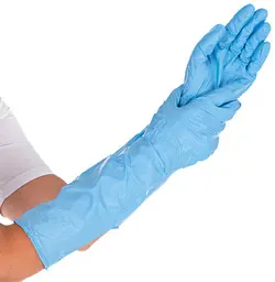HYGOSTAR Gant nitrile EXTRA SAFE SUPERLONG, M, bleu