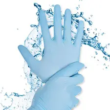 HYGOSTAR Gant en nitrile Rapid-On, L, non poudré, bleu