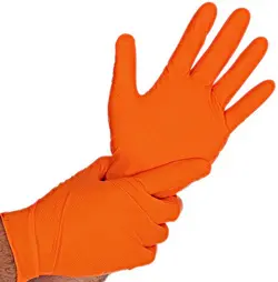 HYGOSTAR Gant en nitrile DIAMOND GRIP, L, orange