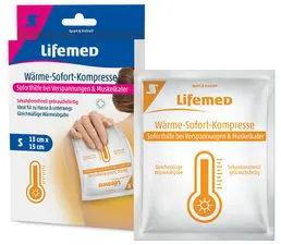 Lifemed Compresse de chaud instantané, 150 x 130 mm, blanc